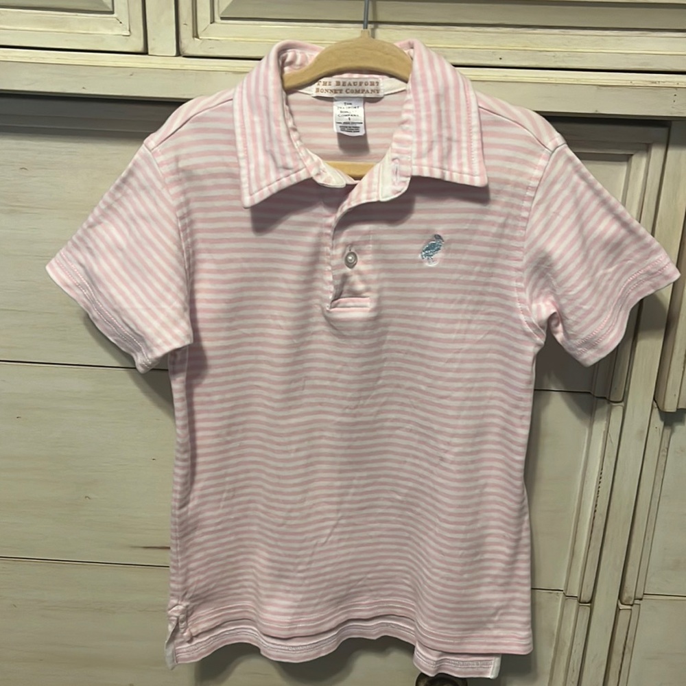 The Beaufort Bonnet Company striped polo
